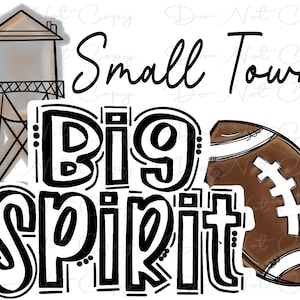 Small Town Big Spirit - BLANCO - Doodle Letters TieDye - Sublimación PNG - Arte digital - Clip Art