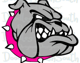 BULLDOGS - Różowy - Sublimacja DTF - PNG - Grafika cyfrowa - Grafika wektorowa