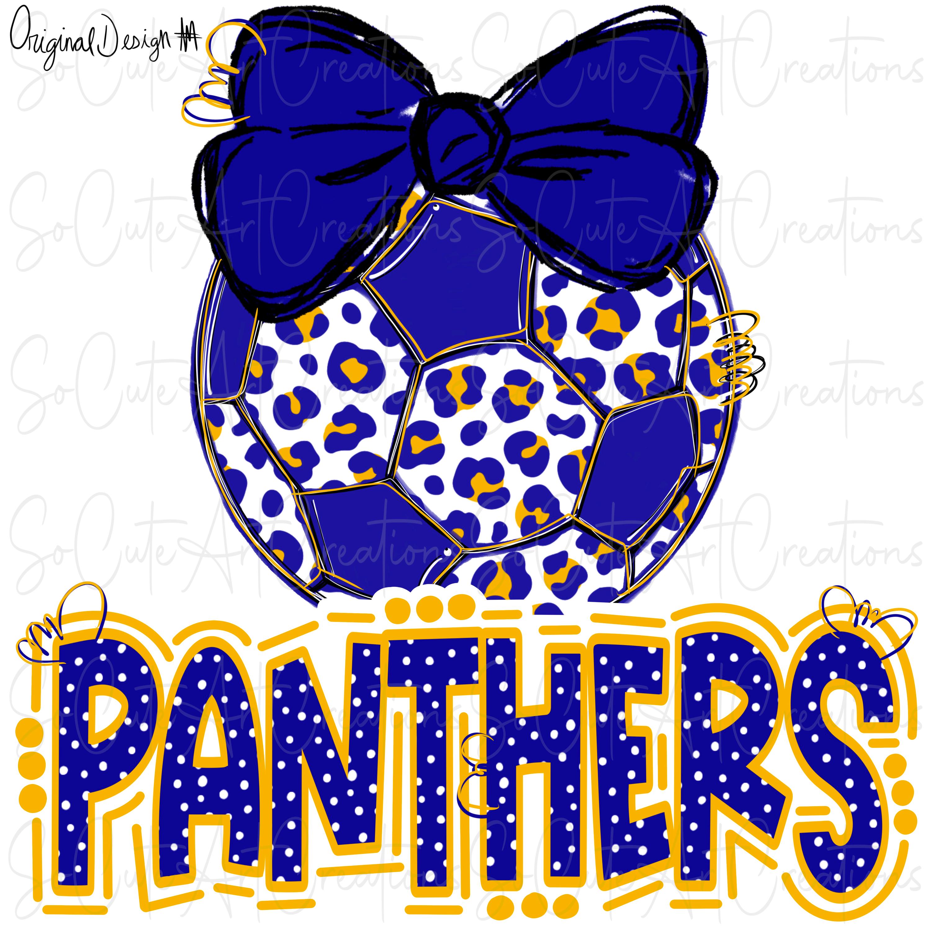 PANTHERS - Soccer - Leopard Print - School Spirit - DTF Sublimation PNG - Digital Art