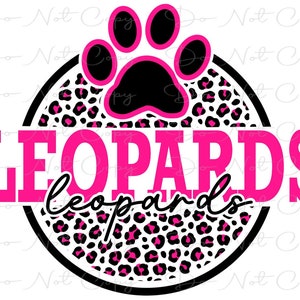 LEOPARDS - Hot Pink Leopard Print - Sublimation PNG - Digital Artwork - Clip Art