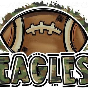 Camo EAGLES Football - Schulgeist - Sublimation PNG - Digital Art