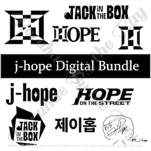 j-hope da BTS Hope on the Stage Pacchetto digitale svg jpg File di taglio Cricut Silhouette