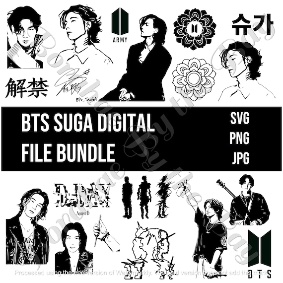 Suga Min Yoongi Agust D From BTS - Dday Digital Bundle Svg Jpg Png