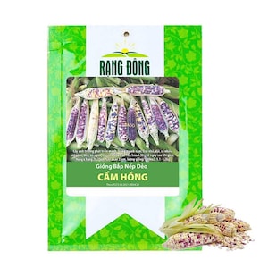 CORN SEEDS = Bắp nếp dẻo Cẩm Hồng/ Sticky Sweet Asian corn seeds (treated seeds)/ Purple & White Glutinous Corn seeds