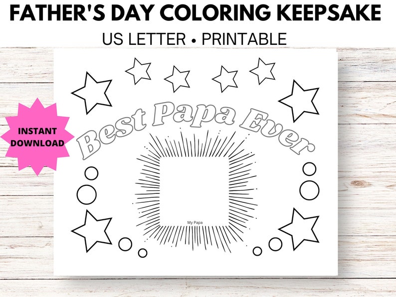 Best Papa Father's Day Keepsake Printable, Father's Day Gift From Kids ...