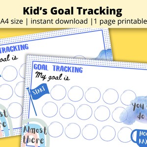 Kids Goal Tracking Printable Planner for kids reading log worksheet for goal chart cute printable tracker ideas for school activities