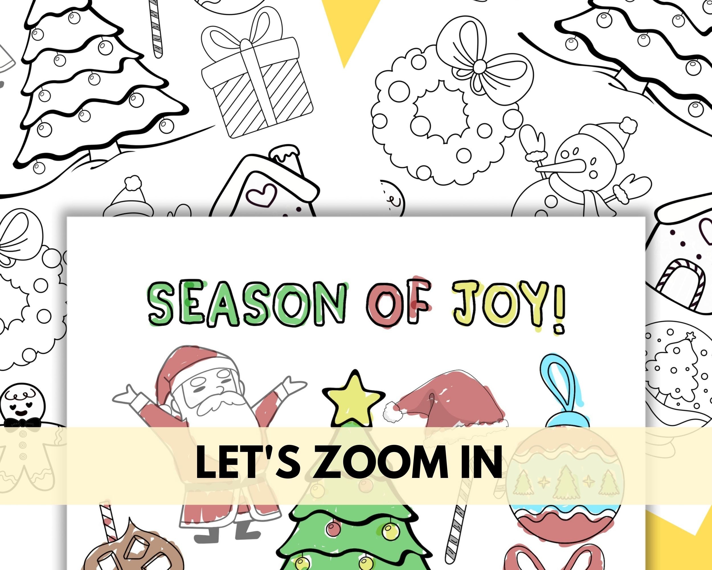 Printable Kids Activity Sheet Coloring Page Christmas - Etsy