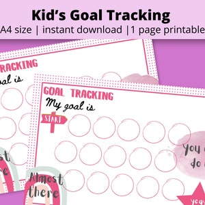 Kids Goal Tracking Printable Planner for kids reading log worksheet for goal chart cute printable tracker ideas for school activities