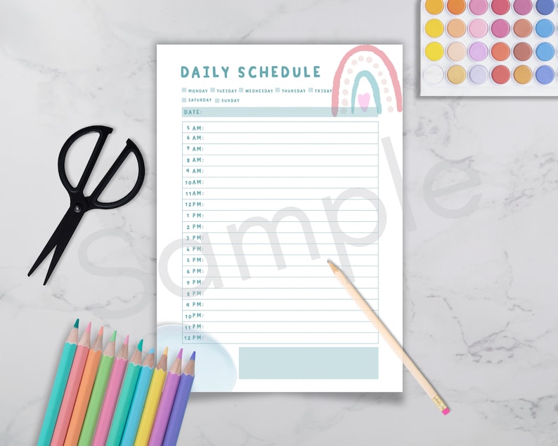 Printable Kids Daily Planner Daily Journal, Daily to Do List, Daily ...