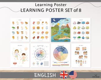 Educational Posters Set: Montessori Homeschool Prints (Digital Download