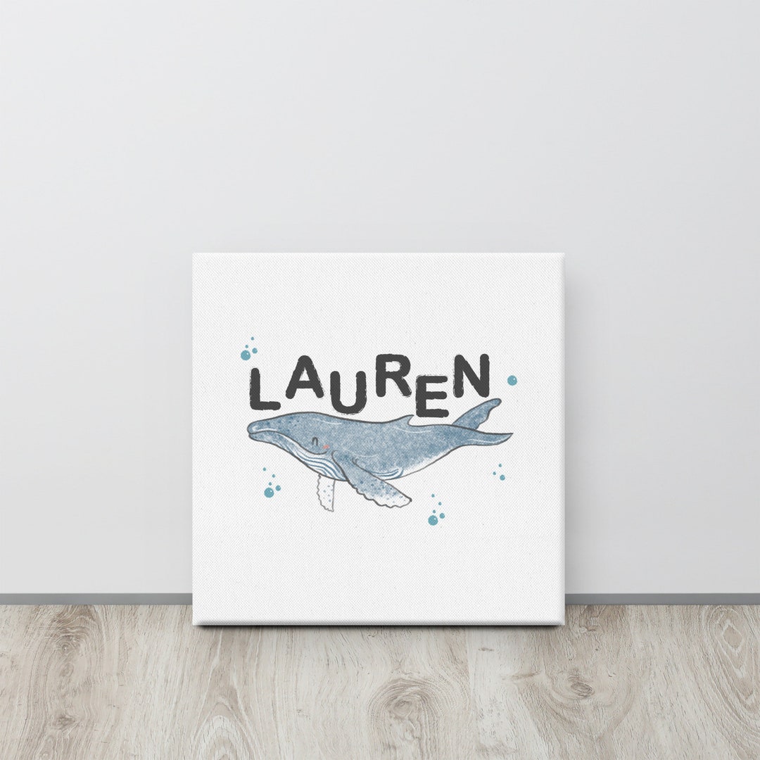 Custom Whale Name Art Name Art Printable Nursery Name Art Child Custom Whale Name Art Name Art Printable Nursery Name Art Child