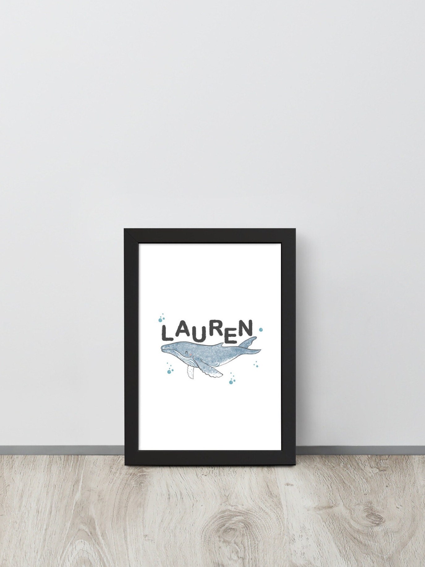 Custom Whale Name Art Name Art Printable Nursery Name Art Child Name Custom Whale Name Art Name Art Printable Nursery Name Art Child Name