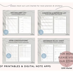 Grammar Rules List | Grammar Worksheet | Language Study Planner ...
