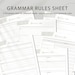 Grammar Rules List | Grammar Worksheet | Language Study Planner ...