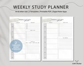 Weekly Study Planner Printables | Study Log | Language Study Planner| Korean Vocabulary Printables | Study Tracker | Revision Log