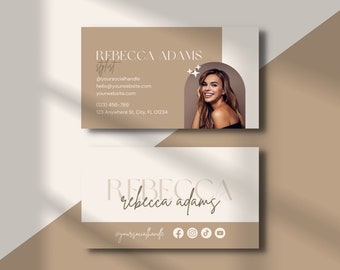 Boho Business Card Canva Template | QR Code Business Card | DIY Business Card | ERT001