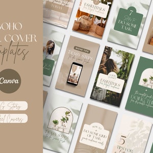 Instagram Reel Cover Template | Canva Template | Instagram Vorlage | Boho Neutral | ERT001