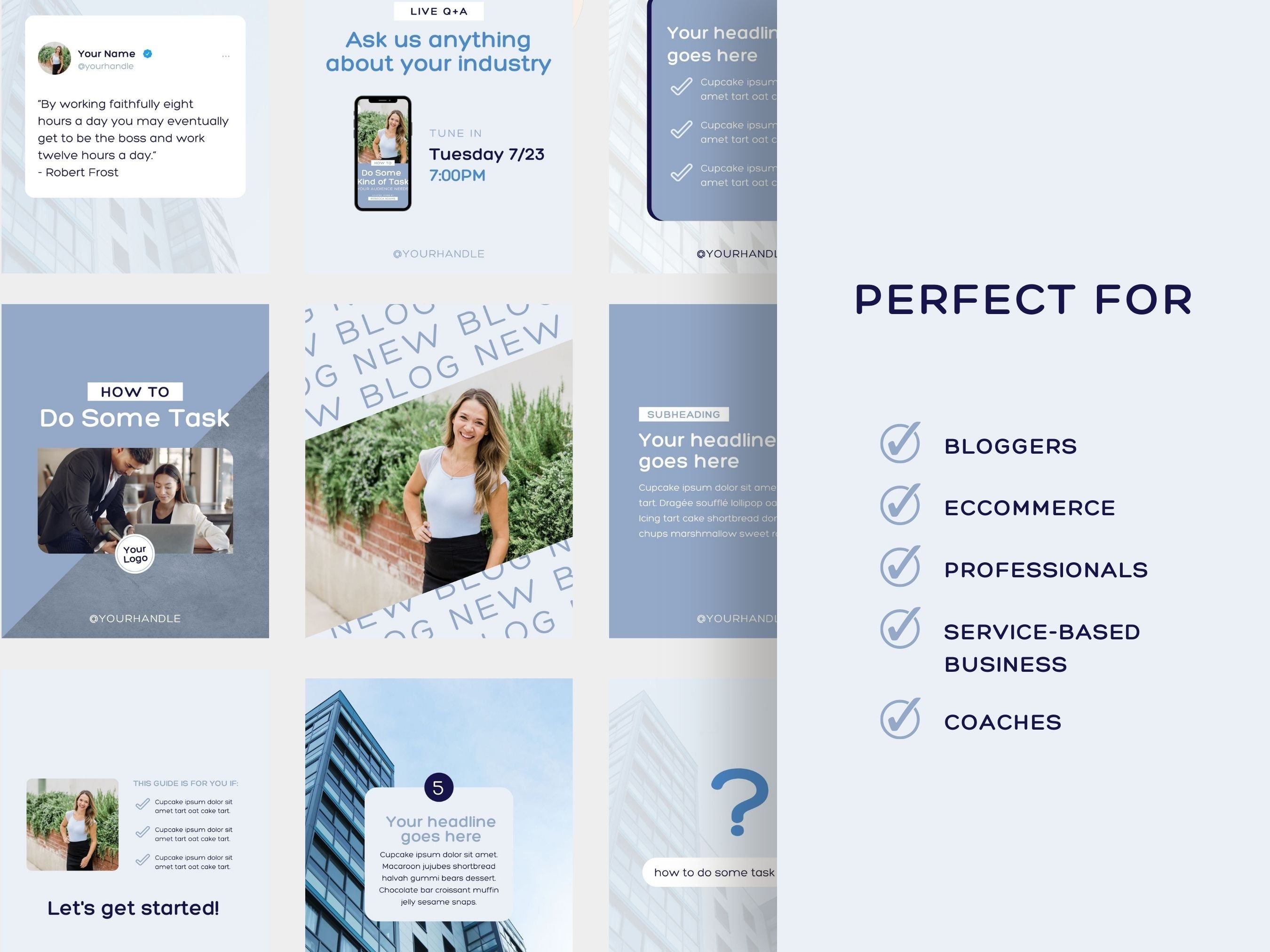 Instagram Post Templates Business Canva Template for Small - Etsy
