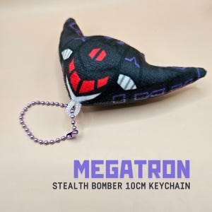 Transformers IDW Megatron Stealth Bomber 10cm Plush Keychain
