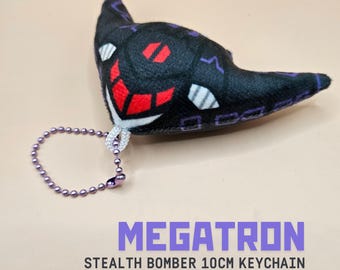 Transformers IDW Megatron Stealth Bomber 10cm Plush Keychain