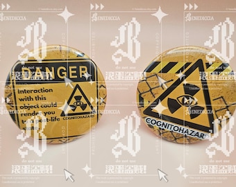 SCP Foundation / Horror / Sci-Fi 2.25 Inch Pinback Can Buttons
