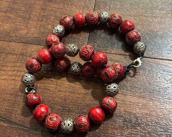 Pulsera de rosario pesada - Silksong - Hecha a mano