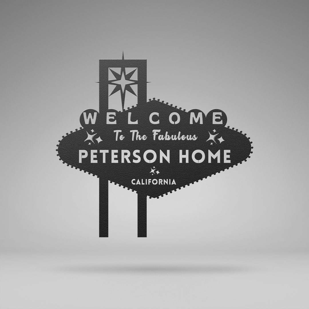 Retro Las Vegas Sign Personalized Retro Sign Custom Retro Bar Sign Mid