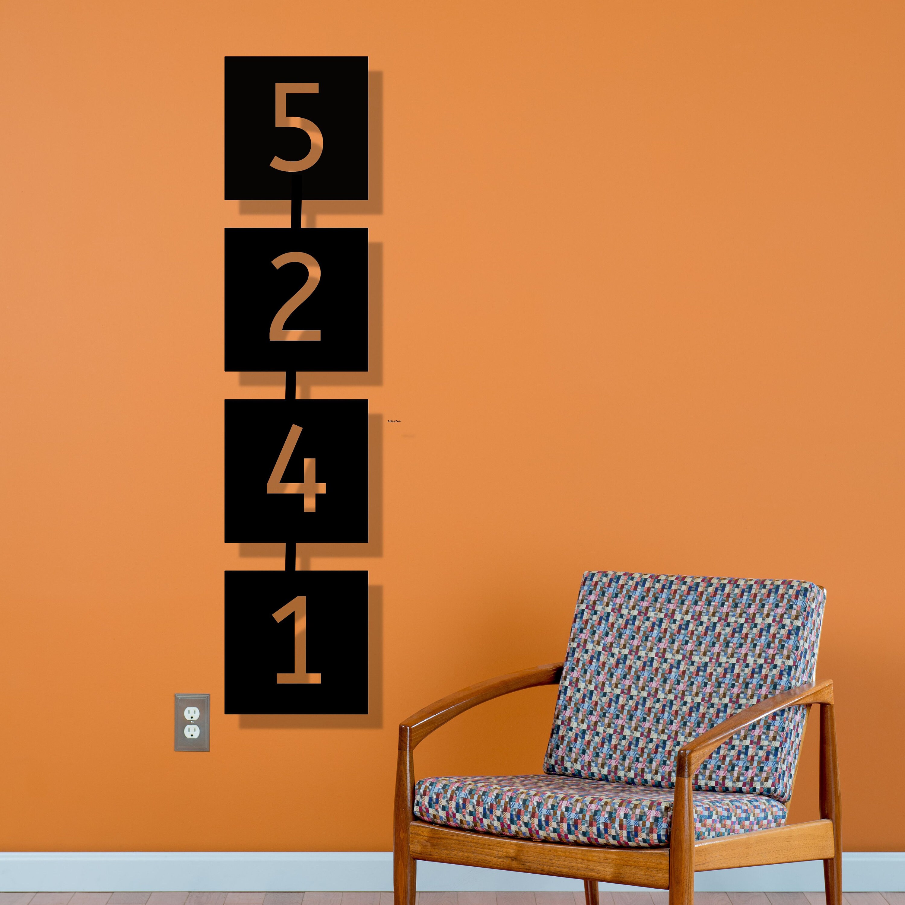 Retro House Numbers Mid Century House Number House Numbers Etsy