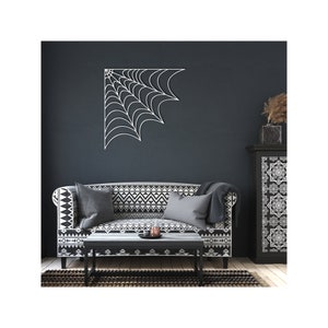Spider Web Metal Signs | Halloween Home Décor | Metal Art | Wall Art | Spooky Decoration | Gothic Decoration
