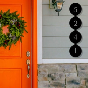 Mid Century Modern Metal House Number Sign: Custom Address