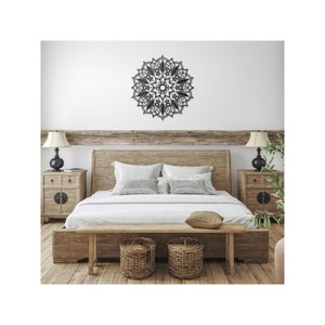 Metal Mandala Wall Art, Spiritual Décor, Lotus Flower Wall Art, Bedroom Wall Decor, Mandala Wall Hanging, Living Room Home Decor, Yoga Gift