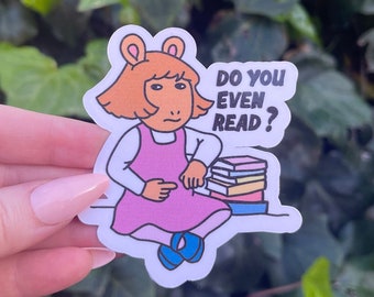 Do You Even Read? Matte Vinyl Sticker - Booktok, Kindle, Laptop - Etsy
