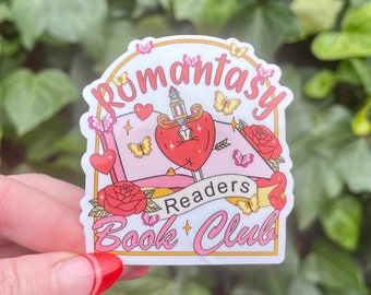 Romantasy Readers Book Club Sticker | Bookish Sticker | Kindle Stickers | Booktok Stickers | Vinyl Sticker