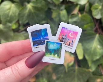 Sarah J Maas Polaroid Sticker | Bücherwurm Sticker | | Kindle Aufkleber | Thron aus Glas | Crescent City | ACOTAR