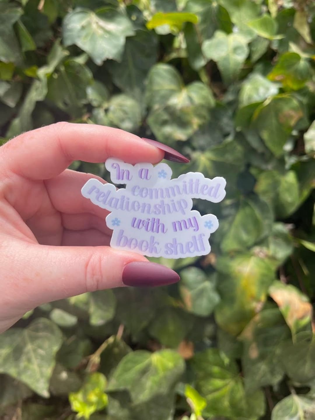 In a Committed Relationship With My Bookshelf Sticker | Bookish Sticker ...