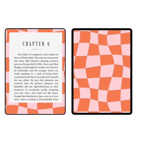 Kindle Skin | Kindle Paperwhite Skins | Kindle Stickers | Kindle Skins | Paperwhite Decal | Warped Checker Pattern | Kindle Vinyl