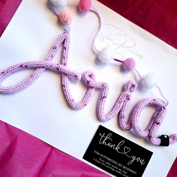 Baby's room Wall hanging Custom knitted Sign decor | Nursery | children's bedroom diy