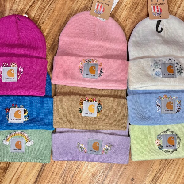 Hand Embroidered Hat Etsy