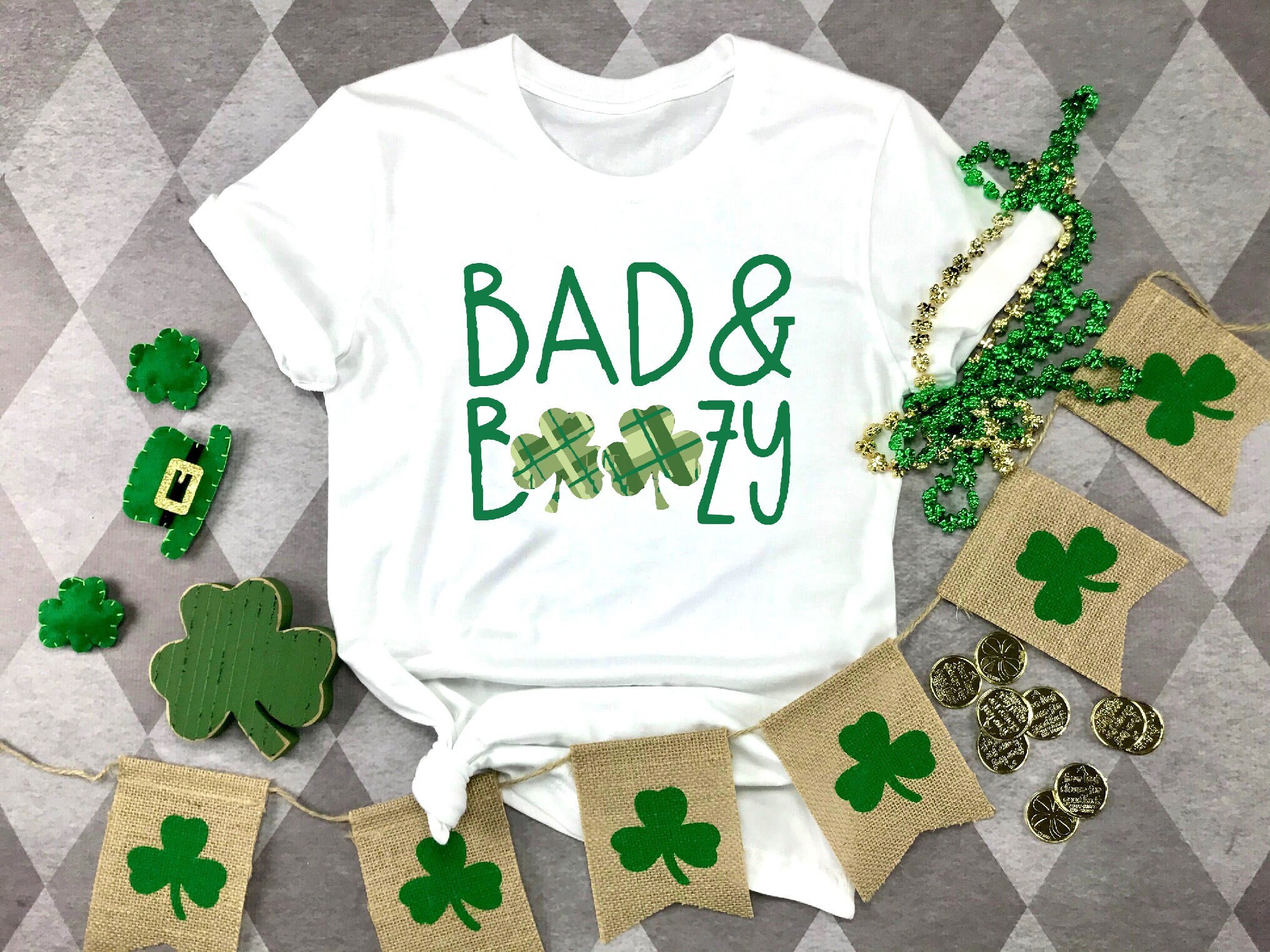 Discover St Patricks Day Bad And Boozy Drinking T-Shirt,St Patricks Day Drinking