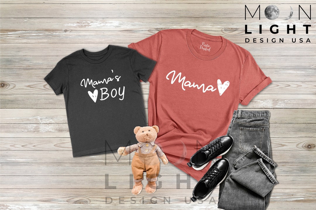 Mama and Mama's Boy Tshirt,mom and Son Shirt, Mommy and Me Shirts