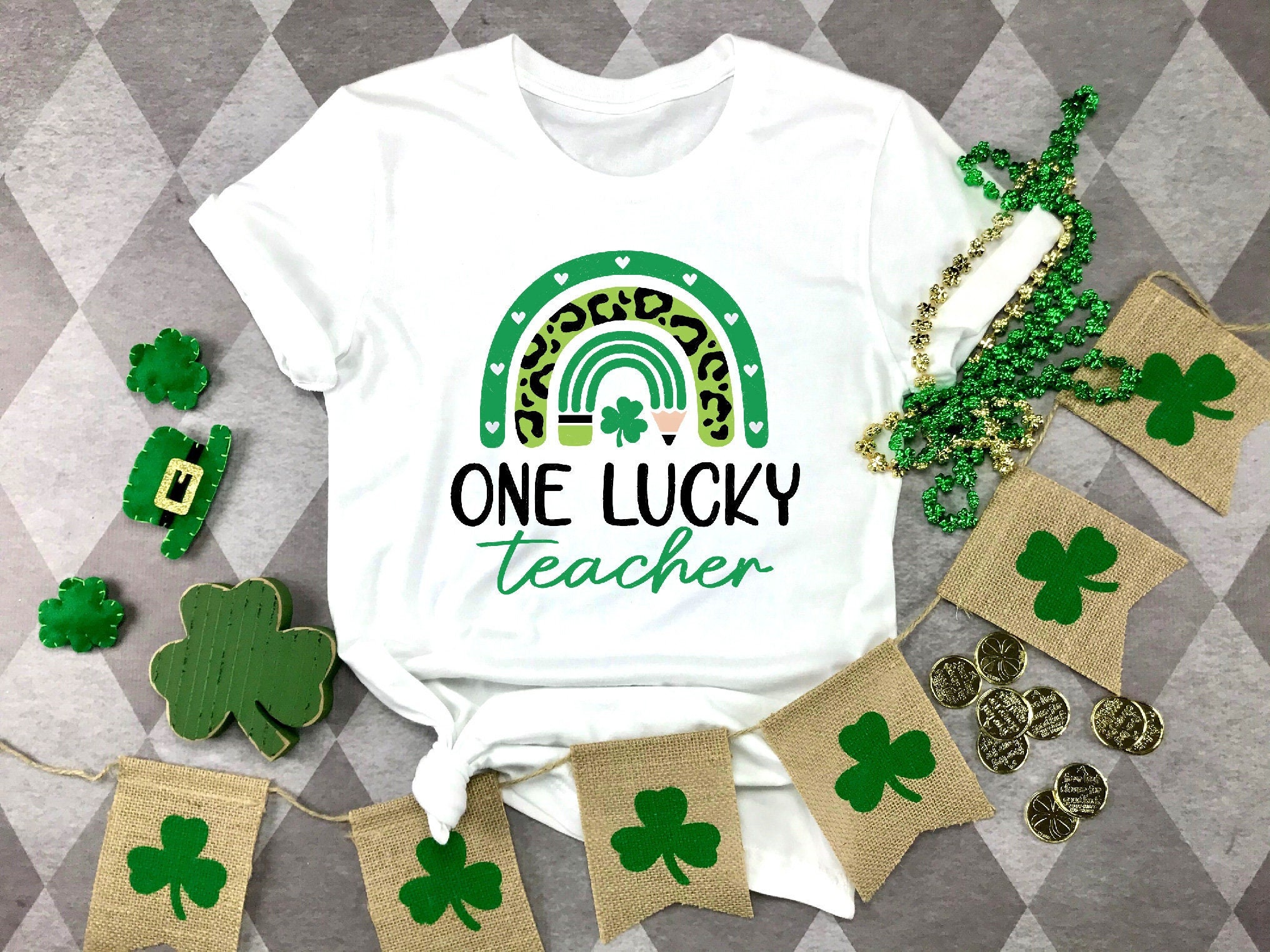 Discover One Lucky Teacher Shirt, St. Patricks Day Shirt,St Patrick's Day Lucky Teacher Shirt