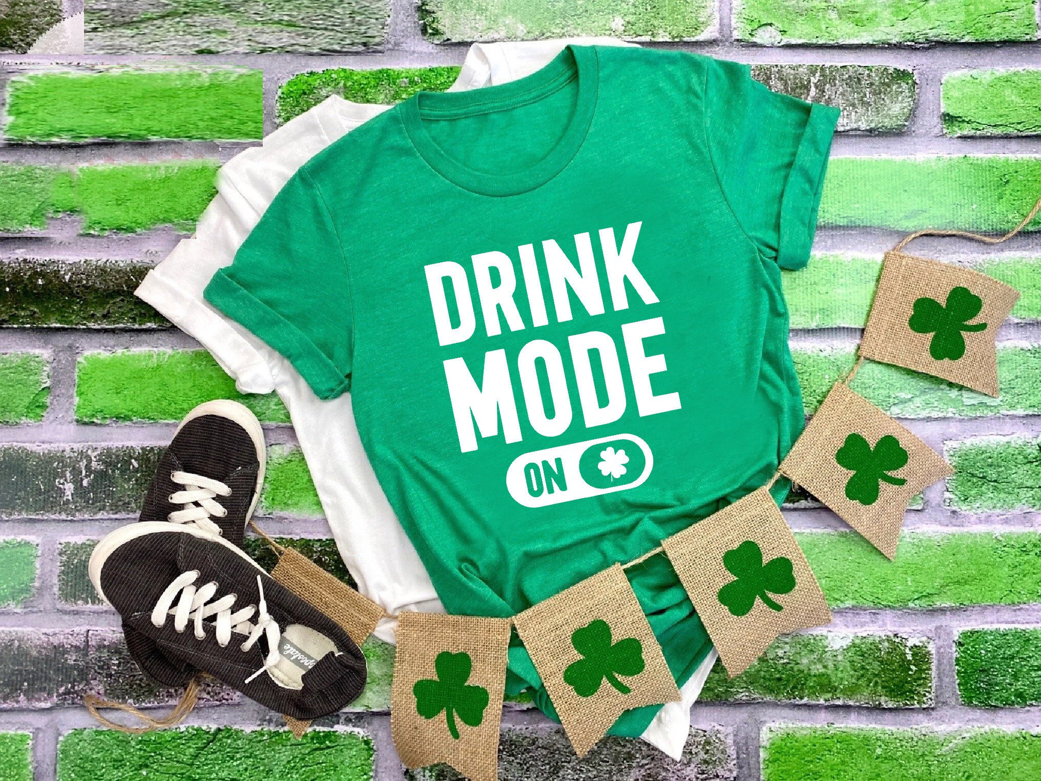 Discover Irish Green Drink Mode On St Patricks Day Drinking T-Shirt,St Patricks Day Drinking