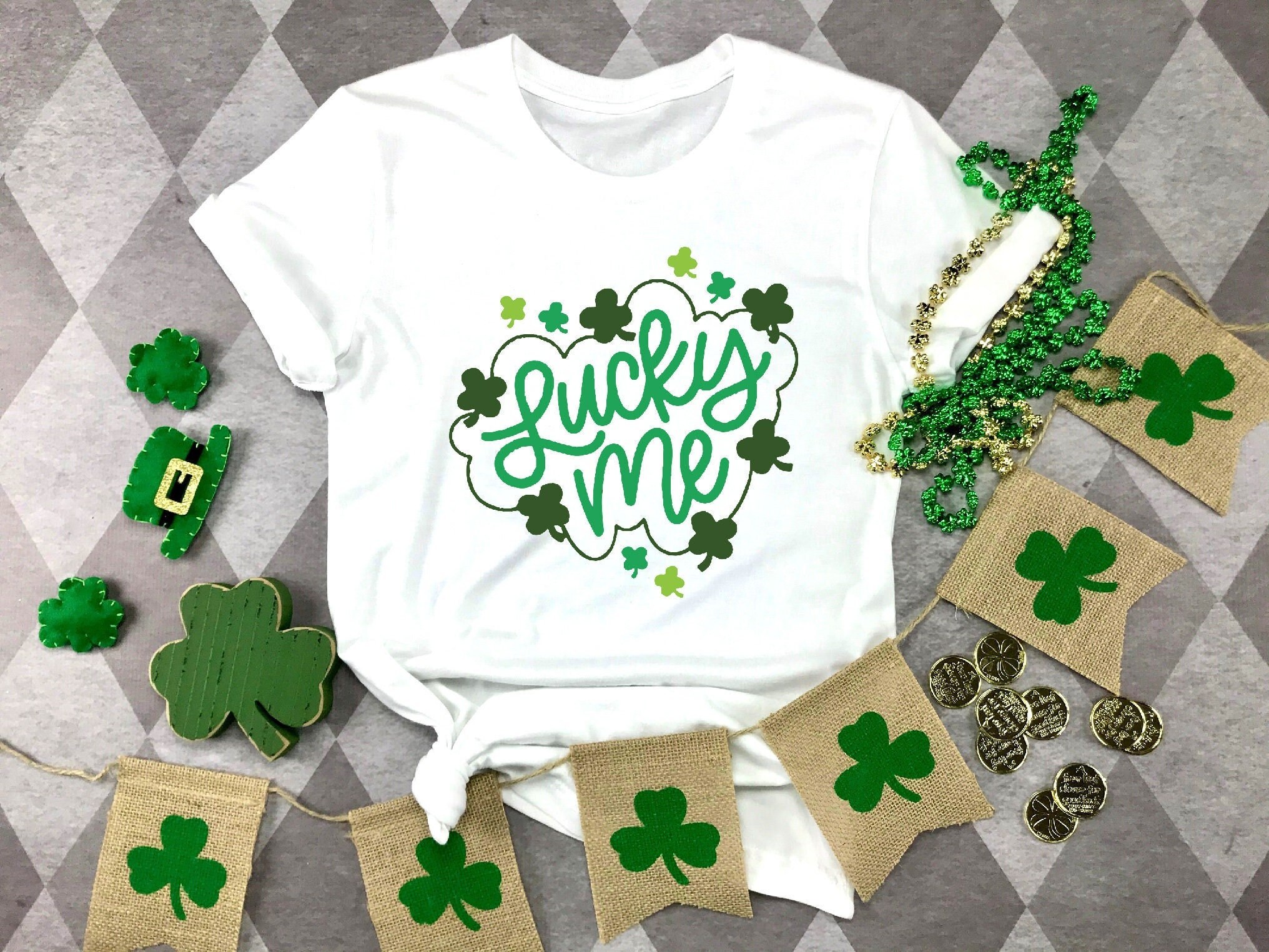 Discover Lucky Me Handlettered St. Patrick's Day Shirt,St. Patrick's Day Shirt