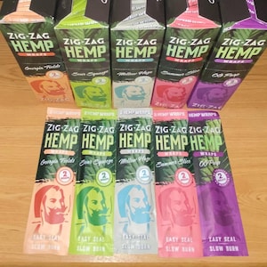 Zig Zag Hemp Wraps 2pc packs