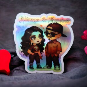 Chola Couple Stickers, Cute Valentine’s Day Sticker, Cholos Valentine's Day Sticker, Valentine’s Day Stickers