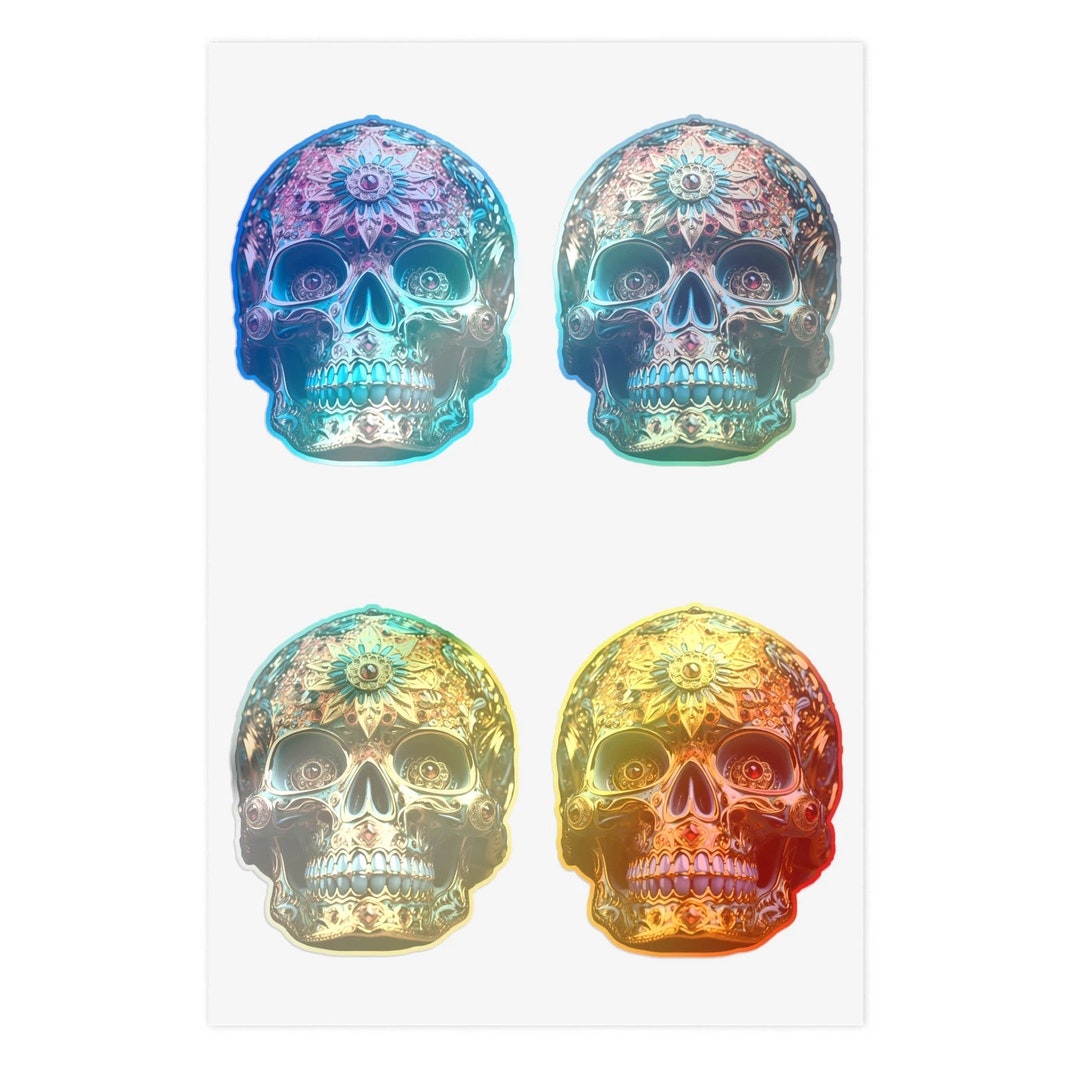 Calabera Sticker Golden Calavera: A Day of the Dead Tribute Sticker Sheet for All ...