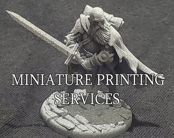 4K Miniature Printing & Priming Services | 28mm, 32mm, 75mm, Hero Forge, Eldritch Foundry, DnD, RPG, Wargaming, Custom, Ect. |