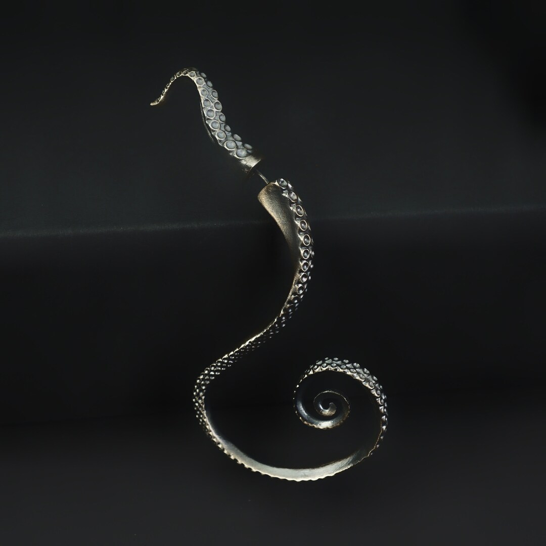 Kraken Halskette Silber - Oktopus Charm Kraken Anhänger - Oktopus Schmuck - Tentakel Schmuck - Tentakel Kette Kraken Kette Steampunk