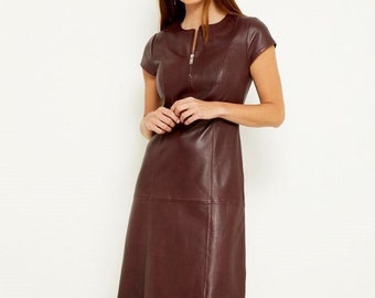 Handmade Women's Lambskin Leather Flare Dress, Burgundy Gown Dress, Women's  Flared Dress, Women's Dress, Women's Leather Dress, Dresses, - Etsy