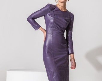 chinese dress ladies Leather Button Down Dress | Women's Boutique main image 0